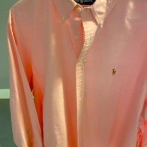 Polo Ralph Lauren- Pink long sleeve button down shirt- XXL
